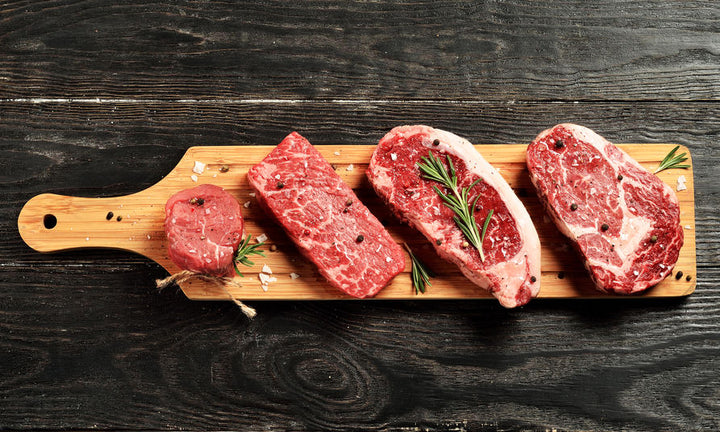 Oregon wagyu or angus beef boxes include a variety of ground beef, steaks and roasts delivered to your door once a month.